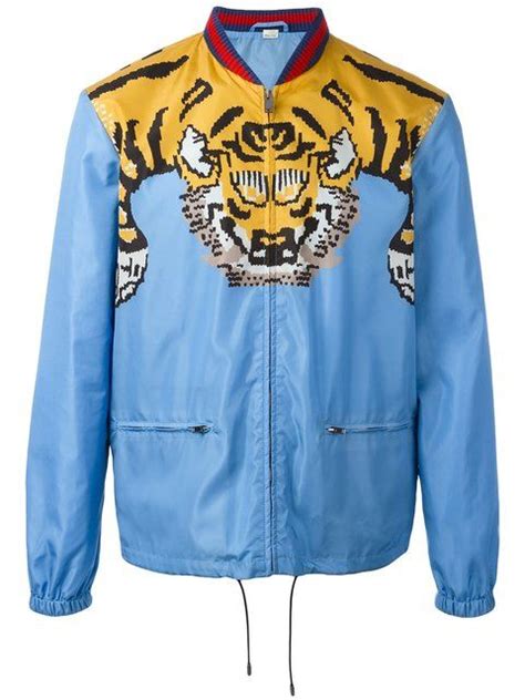 gucci white bomber jacket|Gucci bomber jacket tiger.